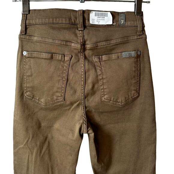 7 for all Mankind New Women's High Waist Skinny Jeans Moss Size 25 Casual Y2k - Picture 5 of 10